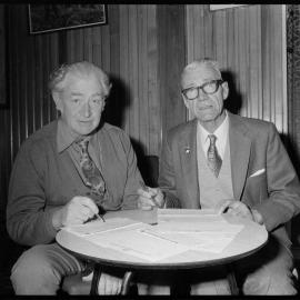 Mount News. Mount Maunganui Returned Services Association preparing donation cheques for local clubs and organisations.