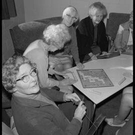 Senior citizens spending a relaxing hour at the Tauranga Baptist Church Centre.