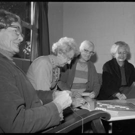 Senior citizens spending a relaxing hour at the Tauranga Baptist Church Centre.