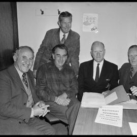 Veterans of the 7th NZ Anti-Tank Regiment planning the 1974 reunion.