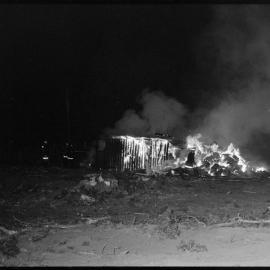 Hay barn fire at Mount Maunganui.
