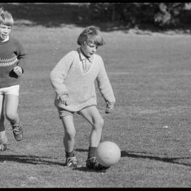 Soccer. Tauranga South Primary School versus Otumoetai 3 in a practice match at Memorial Park.