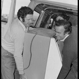 Ōtūmoetai Lions collecting articles for their Lions Lane on 15 September.