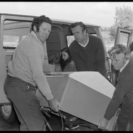 Ōtūmoetai Lions collecting articles for their Lions Lane on 15 September.