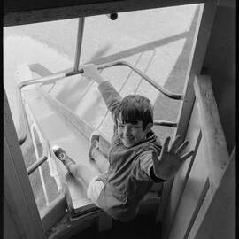 Slide at the Memorial Park playground.
