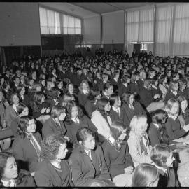 Happen Inn television show singers perform live at Tauranga Girl's College - audience.