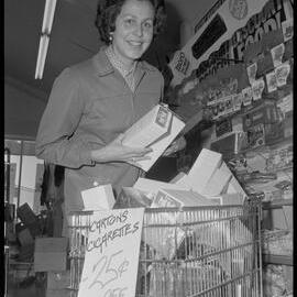 25 cents off a carton of cigarettes at a Tauranga supermarket.