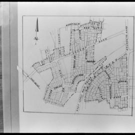 Unexplained photograph of a subdivision sketch plan around Levers and Ngatai Roads.