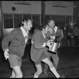 People enjoying themselves at a Bavarian stein evening at the Greerton Hall.