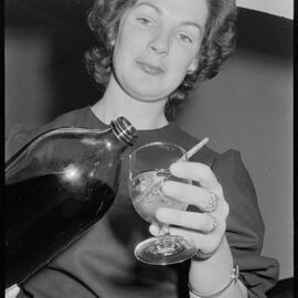 Mrs Sue McNeilly competing in the Orange Festival's cocktail contest.