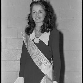 The new Bay of Plenty Orange Festival Queen, Carolyn Swindlehurst of Rotorua.