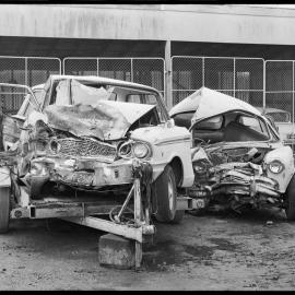 The cars involved in a fatal accident near Bethlehem on Saturday night.