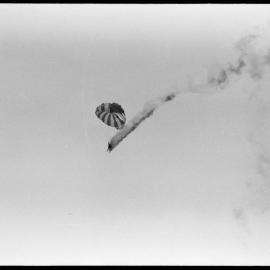 Parachuting demonstration for Saturday's Orange Festival gala day at the Bay of Plenty racecourse.