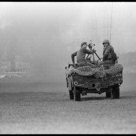 6RNZIR (Haurakis) stage an ambush demonstration for the Orange Festival gala day at the Bay of Plenty racecourse.