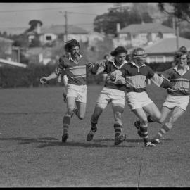 Rugby. Tauranga versus Te Awamutu (9-9) in a Peace Cup elimination match.