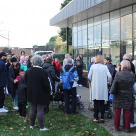 Crowds during the opening of Greerton Library, 2016
