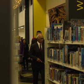 Early morning scenes during library opening