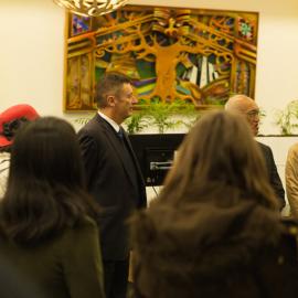 Early morning scenes during library opening