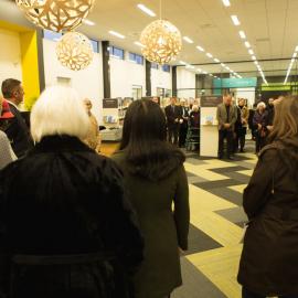 Early morning scenes during library opening