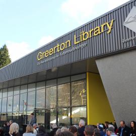 Crowds during the opening of Greerton Library, 2016