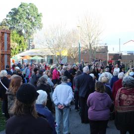 Crowds during the opening of Greerton Library, 2016
