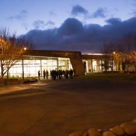 Early morning scenes during library opening