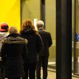 Early morning scenes during library opening