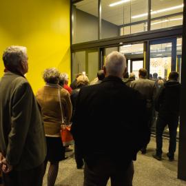 Early morning scenes during library opening
