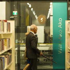 Early morning scenes during library opening