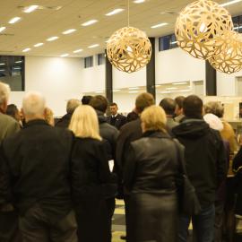 Early morning scenes during library opening