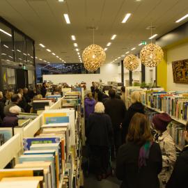 Early morning scenes during library opening