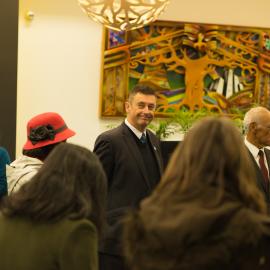 Early morning scenes during library opening