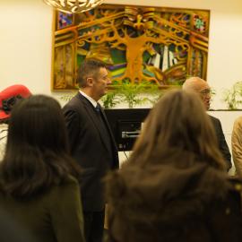 Early morning scenes during library opening