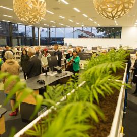 Early morning scenes during library opening