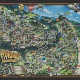 Cartoon map of Tauranga/ Mount Maunganui businesses