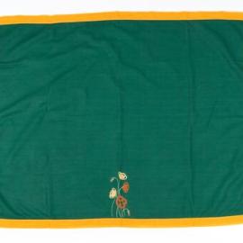 Tablecloth appliquéd with poppies