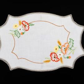 Traycloth for the Tauranga South WI diamond jubilee, 1992