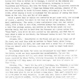 Photocopy of transcripts from a journey diary, Auckland to Port Nicholson, 1855