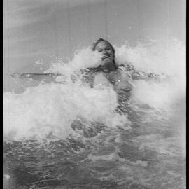 Anne Paul in the waves