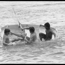 Overturned craft, water skills programme