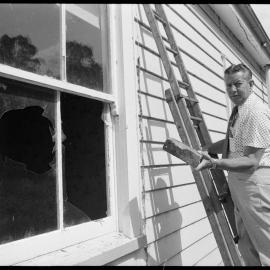 Museum's broken window