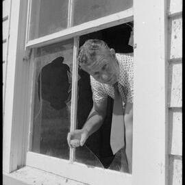 Museum's broken window