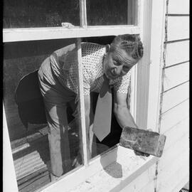 Museum's broken window