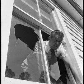 Museum's broken window