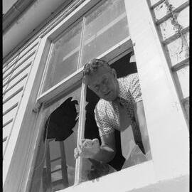 Museum's broken window