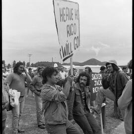 Protestors in Kawerau