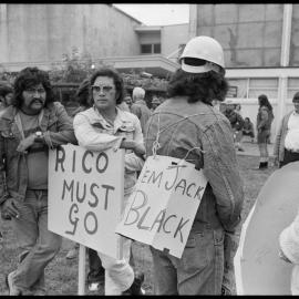Protestors in Kawerau