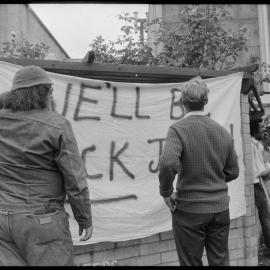 Protestors in Kawerau