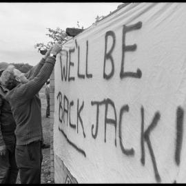 Protestors in Kawerau