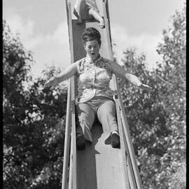 Fundraising at slide, Katikati